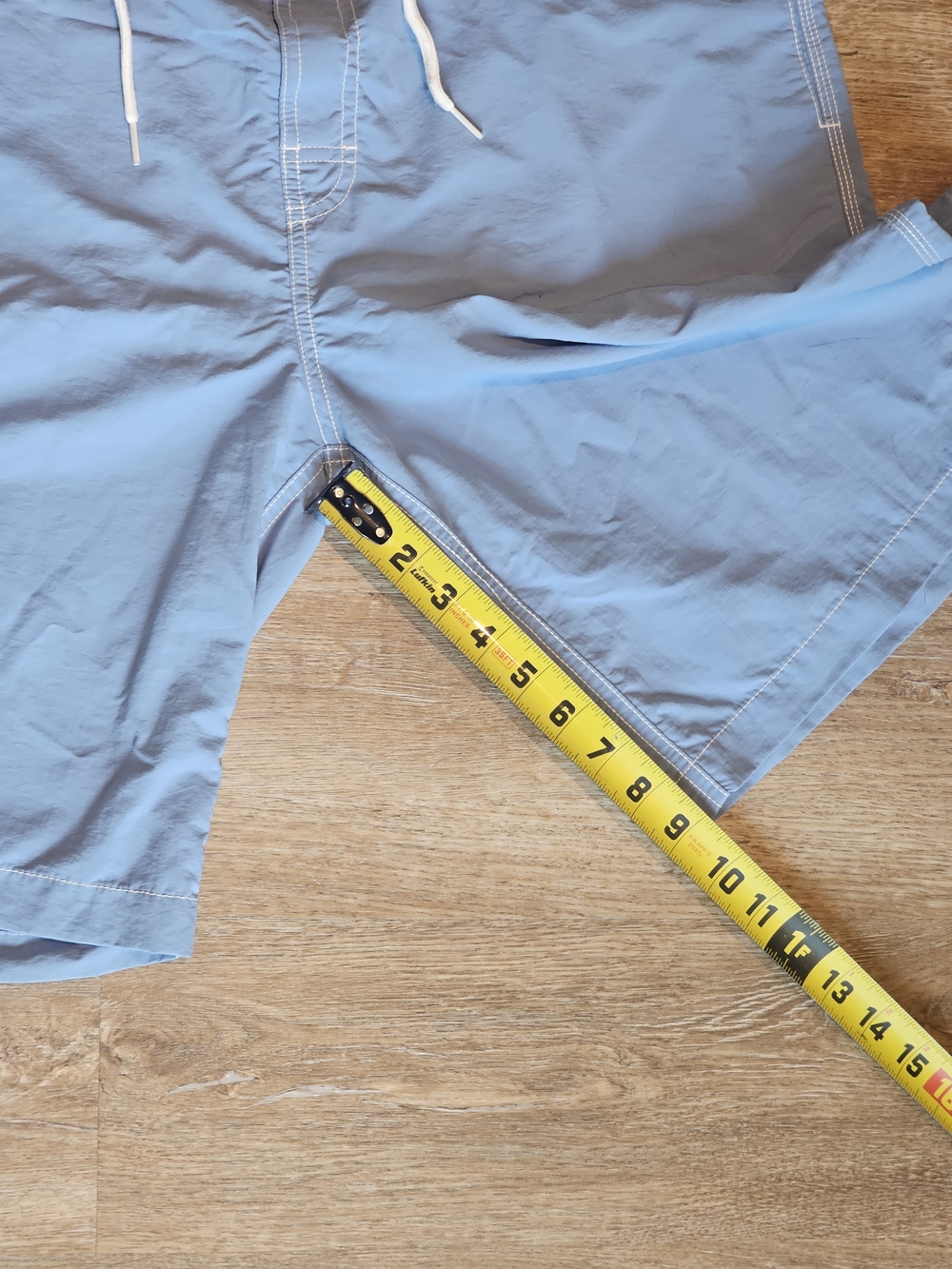 Vintage 90s Polo Ralph Lauren Cargo Lined Board Shorts Swim Trunks Light Blue L - Picture 16 of 16